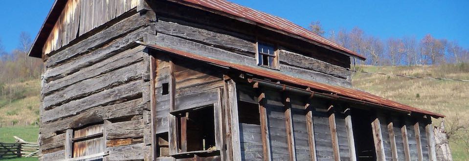 Big picture of Log Home - Before restoration
